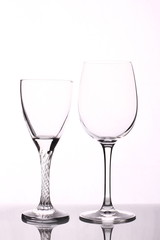 Elegant glass isolated on a white background