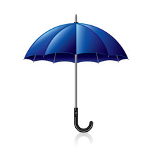 Classic blue umbrella vector illustration
