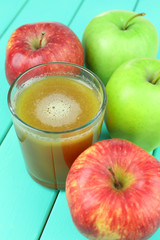 Healthy fresh juice of apples close up