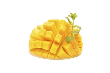 ripe mango isolated on white background