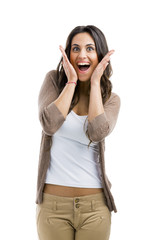Astonished woman