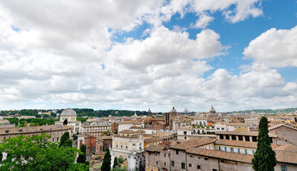 Fototapeta na wymiar beautiful view of Rome from the Campidoglio
