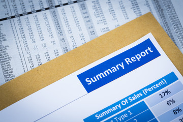 Showing business and financial report