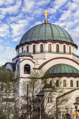 Fototapeta na wymiar St Sava Temple Dome - największy na świecie kościół prawosławny - Belgr