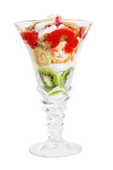 milk cocktail ice cream isolated on white background