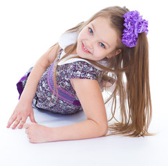 Smile of the beautiful 6-years old girl