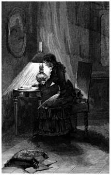 Woman Writing - end 19th century