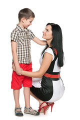 Little boy and his mother