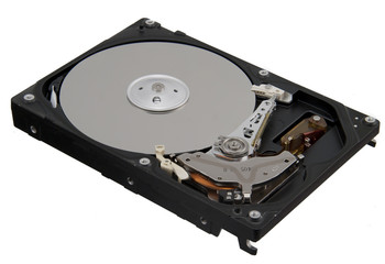 Computer hard disk isolated on white background with clipping pa