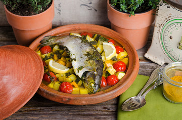 Tajine mit Forelle