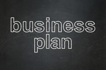 Fototapeta na wymiar Finance concept: Business Plan on chalkboard background