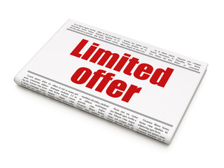 Finance concept: newspaper headline Limited Offer