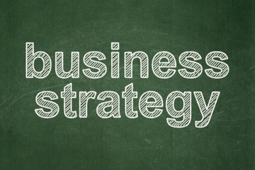 Obraz premium Business concept: Business Strategy on chalkboard background