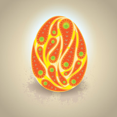 egg with floral