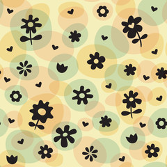 Fototapeta premium Repeat Spring Flowers Fun Pattern