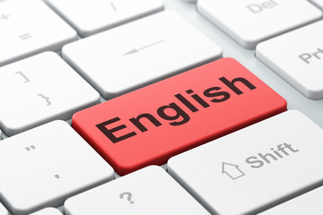 Fototapeta premium Education concept: English on computer keyboard background