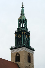 Fototapeta na wymiar Belfry of St. Mary's Church (Marienkirche). Berlin. Germany.