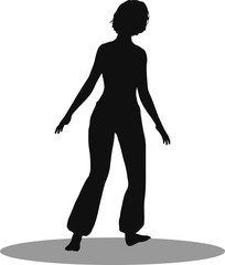 Dancer woman silhouette