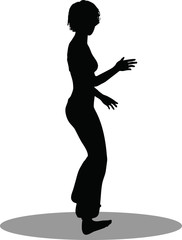 Dancer woman silhouette