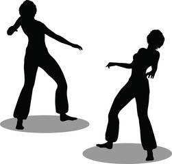 Dancer woman silhouette