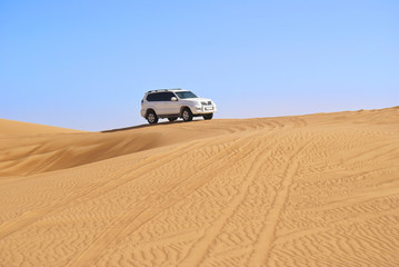 Fototapeta na wymiar 4WD Driving in the Desert