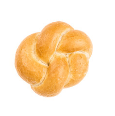 Bun isolated on white. Top view.