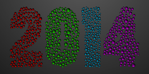 Abstract background with 2014