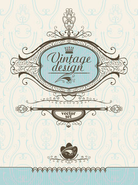 Design elements in vintage style.