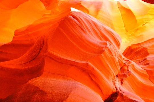 Vibrant Orange Glow Of A Canyon In Arizona, USA