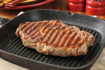 Grilled rib steak