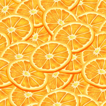 Sliced Orange Seamless Background