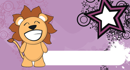 lion baby funny cartoon background