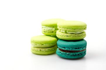 Macaron isolated white background