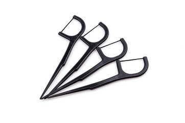 Dental floss isolated white background