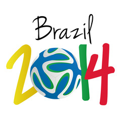 Soccer Illustration For Brazil 2014 Editable