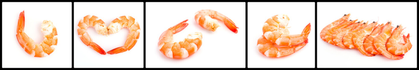 Boild shrimp isolated