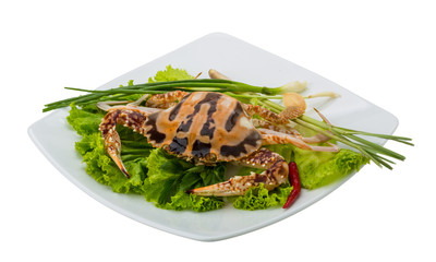 Raw red crab