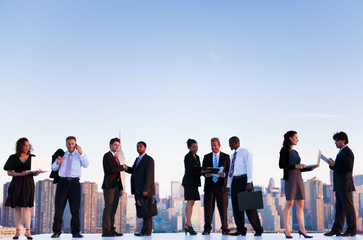 Obraz premium Outdoor Business Meeting in New York City