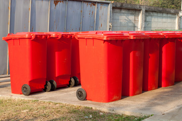 Fototapeta na wymiar Large trash cans (garbage bins)