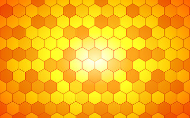 summer gradient yellow hexagon pattern background