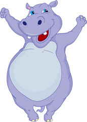 cute hippo cartoon