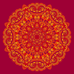 Flower Mandala. Abstract element for design