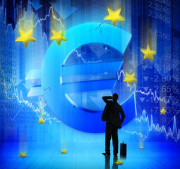 Businessman on Finacial Crisis