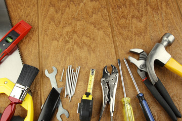 Tools on wood