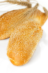 bun, bread with spikelets