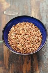 wild rice in ceramic bowl