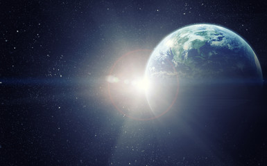Fototapeta na wymiar realistic planet earth in space