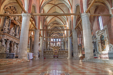 Naklejka premium Venice - Nave of church Santa Maria Gloriosa dei Frari.