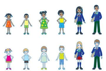 いろいろな人々 / 全身スタイル