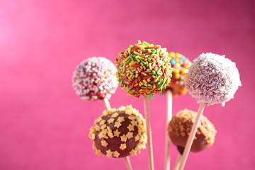 colorful cake pops